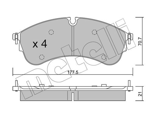 METELLI 22-1174-0 Brake Pad Set, disc brake