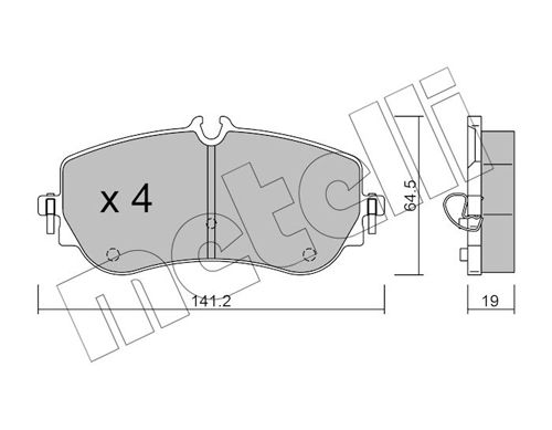 METELLI 22-1175-0 Brake Pad Set, disc brake