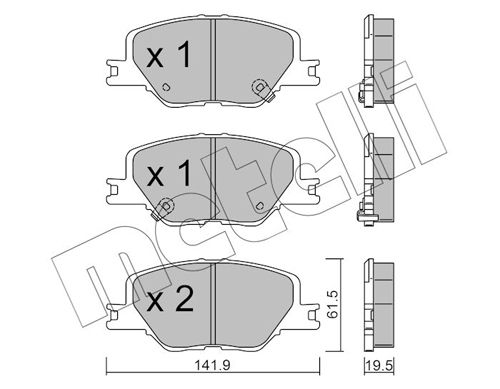 METELLI 22-1177-0 Brake Pad Set, disc brake