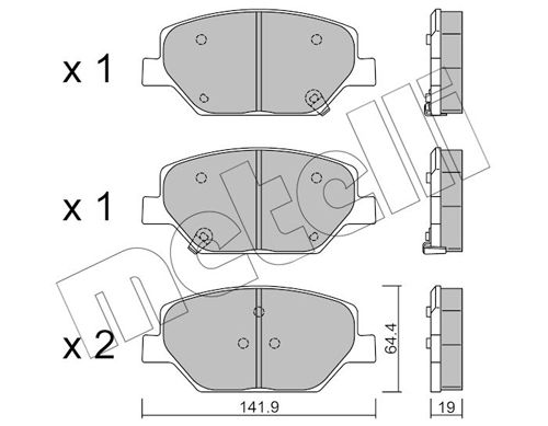 METELLI 22-1178-0 Brake Pad Set, disc brake