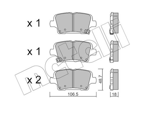 METELLI 22-1181-0 Brake Pad Set, disc brake