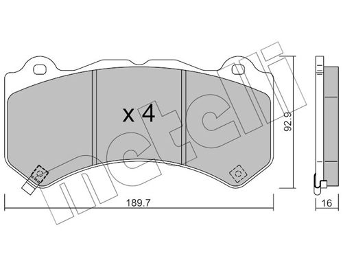 METELLI 22-1182-0 Brake Pad Set, disc brake
