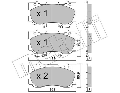METELLI 22-1183-0 Brake Pad Set, disc brake