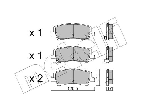 METELLI 22-1184-0 Brake Pad Set, disc brake