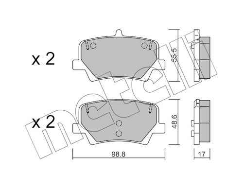 METELLI 22-1187-0 Brake Pad Set, disc brake