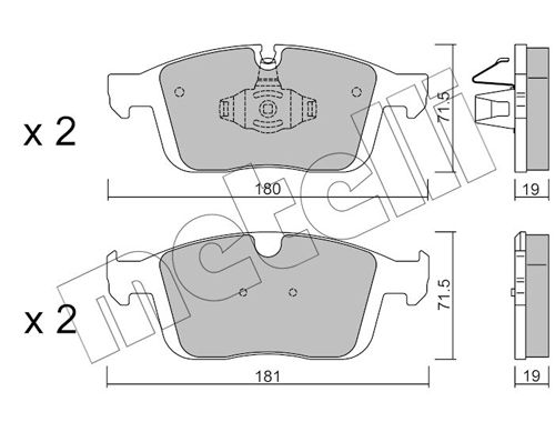 METELLI 22-1188-0 Brake Pad Set, disc brake