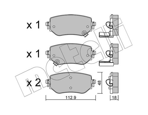 METELLI 22-1192-0 Brake Pad Set, disc brake