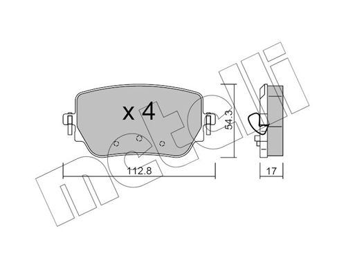 METELLI 22-1196-0 Brake Pad Set, disc brake