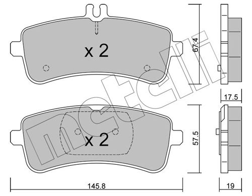 METELLI 22-1200-0 Brake Pad Set, disc brake