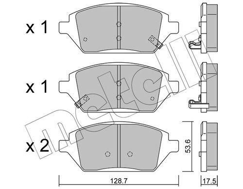 METELLI 22-1211-0 Brake Pad Set, disc brake