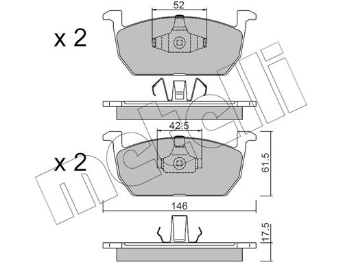 METELLI 22-1214-0 Brake Pad Set, disc brake