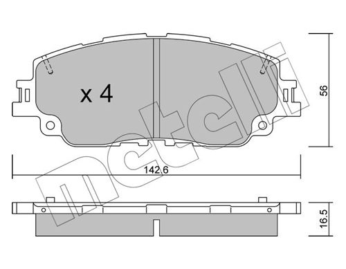 METELLI 22-1227-0 Brake Pad Set, disc brake
