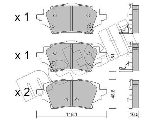 METELLI 22-1228-0 Brake Pad Set, disc brake