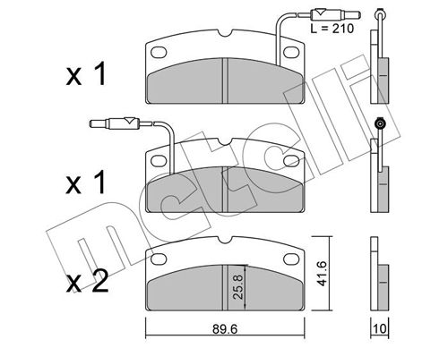 METELLI 22-1231-0 Brake Pad Set, disc brake