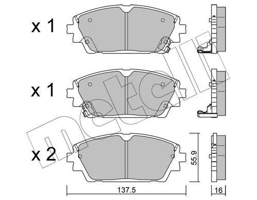 METELLI 22-1237-0 Brake Pad Set, disc brake