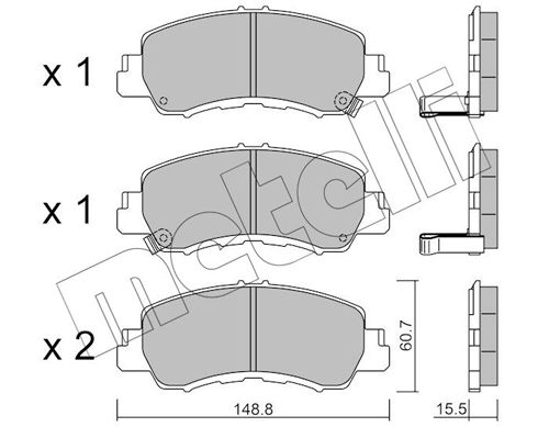 METELLI 22-1239-0 Brake Pad Set, disc brake