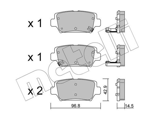 METELLI 22-1240-0 Brake Pad Set, disc brake