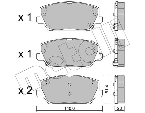METELLI 22-1241-0 Brake Pad Set, disc brake