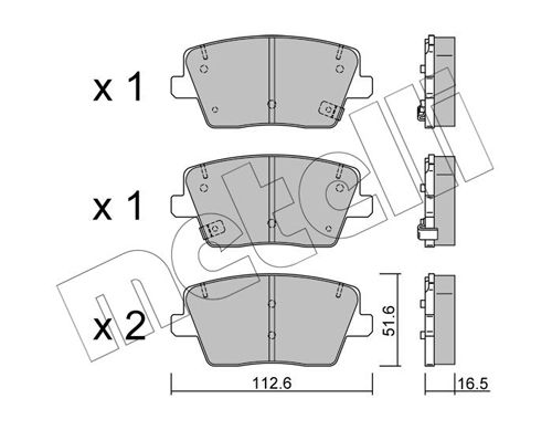 METELLI 22-1242-0 Brake Pad Set, disc brake