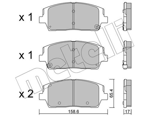 METELLI 22-1244-0 Brake Pad Set, disc brake
