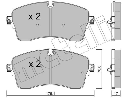 METELLI 22-1250-0 Brake Pad Set, disc brake