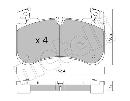 METELLI 22-1251-0 Brake Pad Set, disc brake