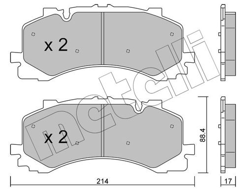 METELLI 22-1252-0 Brake Pad Set, disc brake