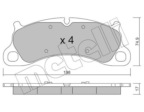 METELLI 22-1255-0 Brake Pad Set, disc brake