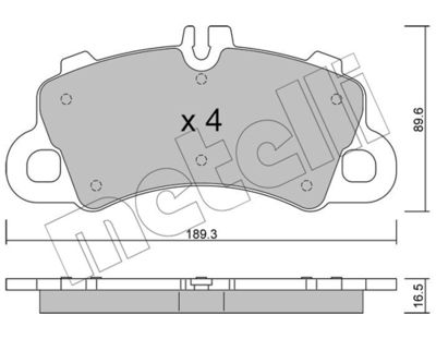 Brake Pad Set, disc brake METELLI 22-1259-0