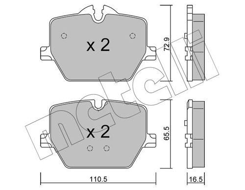 METELLI 22-1266-0 Brake Pad Set, disc brake