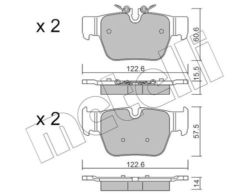METELLI 22-1267-0 Brake Pad Set, disc brake