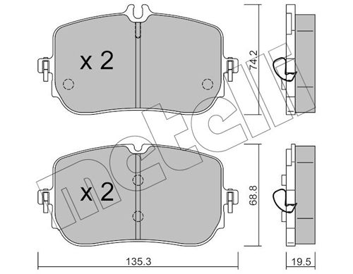 METELLI 22-1268-0 Brake Pad Set, disc brake
