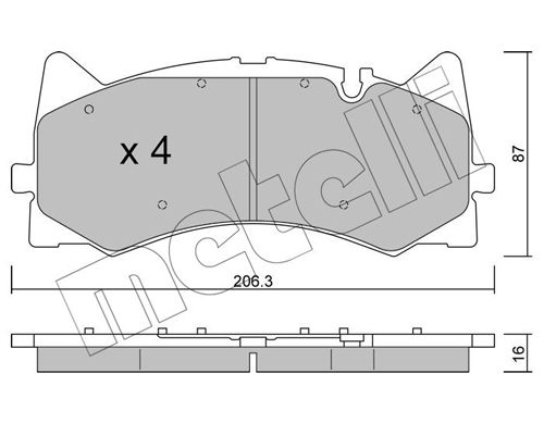 METELLI 22-1271-0 Brake Pad Set, disc brake