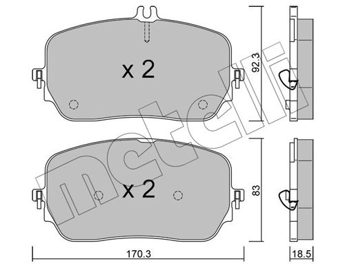 METELLI 22-1272-0 Brake Pad Set, disc brake