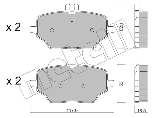 METELLI 22-1273-0 Brake Pad Set, disc brake