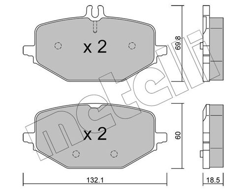 METELLI 22-1274-0 Brake Pad Set, disc brake