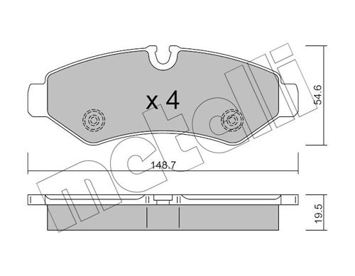 METELLI 22-1275-0 Brake Pad Set, disc brake