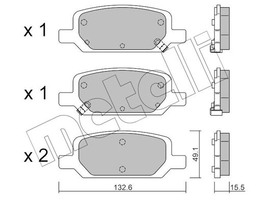 METELLI 22-1278-0 Brake Pad Set, disc brake