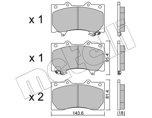 METELLI 22-1279-0 Brake Pad Set, disc brake