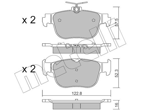 METELLI 22-1281-0 Brake Pad Set, disc brake