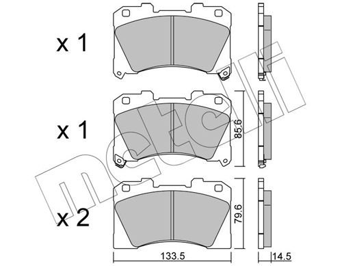 METELLI 22-1288-0 Brake Pad Set, disc brake
