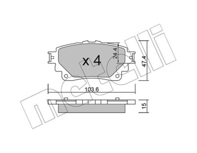 Brake Pad Set, disc brake METELLI 22-1290-0