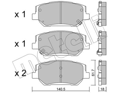 Brake Pad Set, disc brake METELLI 22-1297-0
