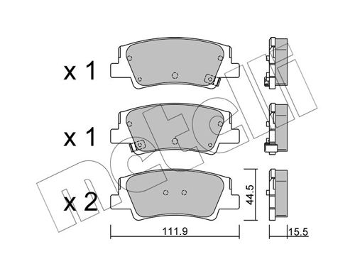 METELLI 22-1299-0 Brake Pad Set, disc brake