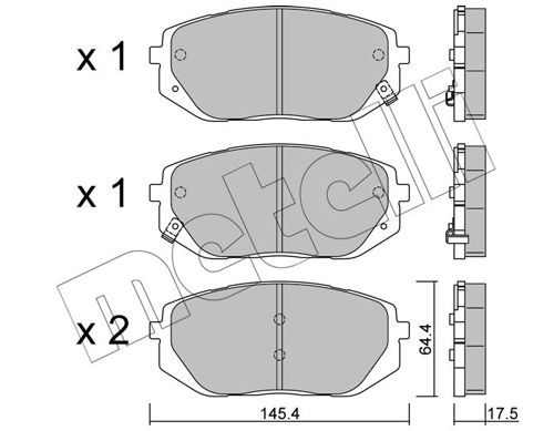 METELLI 22-1300-0 Brake Pad Set, disc brake