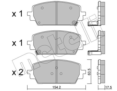 METELLI 22-1303-0 Brake Pad Set, disc brake