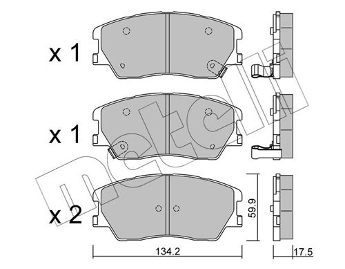 METELLI 22-1305-0 Brake Pad Set, disc brake