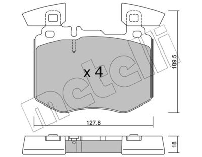 Brake Pad Set, disc brake METELLI 22-1310-0