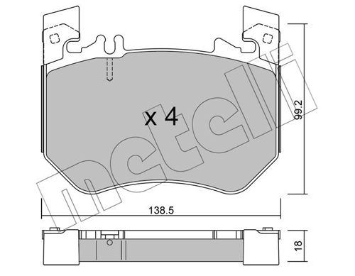 METELLI 22-1311-0 Brake Pad Set, disc brake