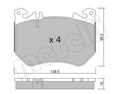 Brake Pad Set, disc brake METELLI 22-1311-1